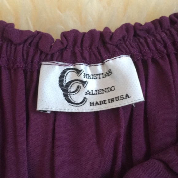 Maroon Off Shoulder Dress - Picture 2 of 2